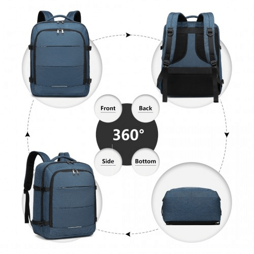 Kono Multi-level High-capacity Travel Backpack - Navy, Discover the Kono Multi-level Travel Backpack in Navy. High-capacity, durable, waterproof, and ideal for both travel and daily use.