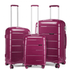 KONO 20-24-28" Hard Shell Suitcase Set - Stylish & Durable, Travel in style with KONO’s durable purple suitcase set featuring TSA locks and smooth 4 spinner wheels for effortless mobility.