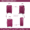 KONO 20-24-28" Hard Shell Suitcase Set - Stylish & Durable, Travel in style with KONO’s durable purple suitcase set featuring TSA locks and smooth 4 spinner wheels for effortless mobility.