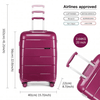 KONO 20-24-28" Hard Shell Suitcase Set - Stylish & Durable, Travel in style with KONO’s durable purple suitcase set featuring TSA locks and smooth 4 spinner wheels for effortless mobility.