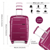 KONO 20-24-28" Hard Shell Suitcase Set - Stylish & Durable, Travel in style with KONO’s durable purple suitcase set featuring TSA locks and smooth 4 spinner wheels for effortless mobility.