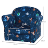 HOMCOM Kids Planet-Themed Armchair - Blue Sofa, Spark creativity with this cozy, planet-themed armchair for kids. Non-slip, stylish, and perfect for bedrooms or playrooms.