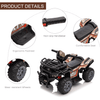 6V Kids Electric Ride-On Car with Music - Black, Excite toddlers aged 18-36 months with this 6V ride-on quad bike ATV featuring built-in music for endless fun and adventure.