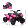 Pink 6V Quad Bike for Kids - Toddlers ATV Ride On Toy, Thrill your toddler with the HOMCOM 6V Electric Ride On Car! Ideal for 18-36 mo. with music & forward motion for endless fun. Safe & exciting ride.