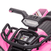 Pink 6V Quad Bike for Kids - Toddlers ATV Ride On Toy, Thrill your toddler with the HOMCOM 6V Electric Ride On Car! Ideal for 18-36 mo. with music & forward motion for endless fun. Safe & exciting ride.