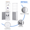 Kleankin Tall Bathroom Cabinet - Slimline Storage Solution, Maximize space with this durable, versatile cabinet—perfect for towels, toiletries, and more in any room. Ideal for compact areas.