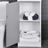 Kleankin Tall Bathroom Cabinet - Slimline Storage Solution, Maximize space with this durable, versatile cabinet—perfect for towels, toiletries, and more in any room. Ideal for compact areas.