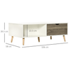 Modern Coffee Table with Storage - White, Elevate your home with our sleek coffee table. Features ample storage, solid wood legs, and a modern white finish. Perfect for any decor.