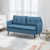 Elegant Button Tufted 2 Seater Sofa - Dark Blue, Elevate your living room's decor with our compact, dark blue 2 seater sofa. Perfect for small spaces and cozy seating experiences.