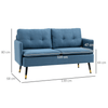 Elegant Button Tufted 2 Seater Sofa - Dark Blue, Elevate your living room's decor with our compact, dark blue 2 seater sofa. Perfect for small spaces and cozy seating experiences.