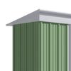 Steel Garden Shed with Lean-to Design | 5x3 ft Green, Compact 5x3 ft steel garden shed with lean-to design. Includes adjustable shelf, lock, and gloves. Perfect storage for tools, lawn mower, and bikes.