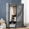 HOMCOM Portable Fabric Wardrobe - Light Grey Foldable Closet, Maximize storage with this foldable wardrobe featuring shelves and hanging rails. Ideal for organizing clothes and accessories anywhere.