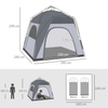 4 Person Pop-Up Camping Tent - Light Grey, Enjoy easy set-up and outdoor fun with the Outsunny 4 Person Automatic Pop-Up Tent. Perfect for camping, hiking, festivals, and more!