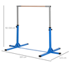 Kids Adjustable Gymnastics Bar - Blue, Durable gymnastics bar with 13 height settings from 92cm-150cm. Ideal for kids' home training, promoting safe and fun fitness sessions.