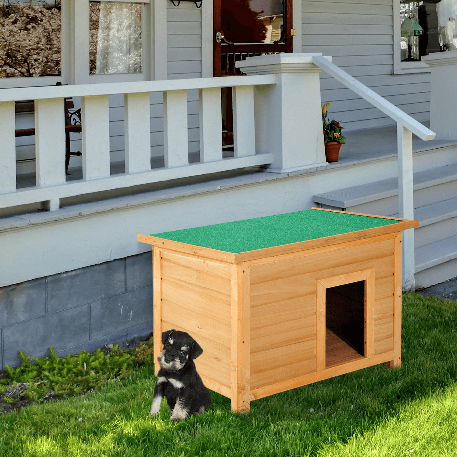 Wooden Elevated Dog Kennel | Durable Pet House, Enhance your space with a rustic log cabin dog house. Durable, weather-resistant, and stylish, offering comfort for your pet indoors or outdoors.