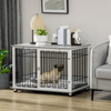 Dog Crate Furniture - Stylish Indoor Kennel & End Table, Discover the PawHut Dog Crate Furniture: a multi-functional dog kennel that doubles as an elegant side table with a washable cushion & lockable door.