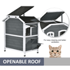 PawHut Wooden Cat House Villa - 2-Floor Outdoor Shelter, Give your cat a stylish home with PawHut's 2-floor wooden villa, perfect for indoor or outdoor relaxation and play.