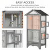 PawHut Wooden Bird Aviary for Finch & Canary - Grey, Spacious, weather-resistant bird cage for outdoor use, perfect for finches and canaries. Easy to clean and blends seamlessly in any garden.