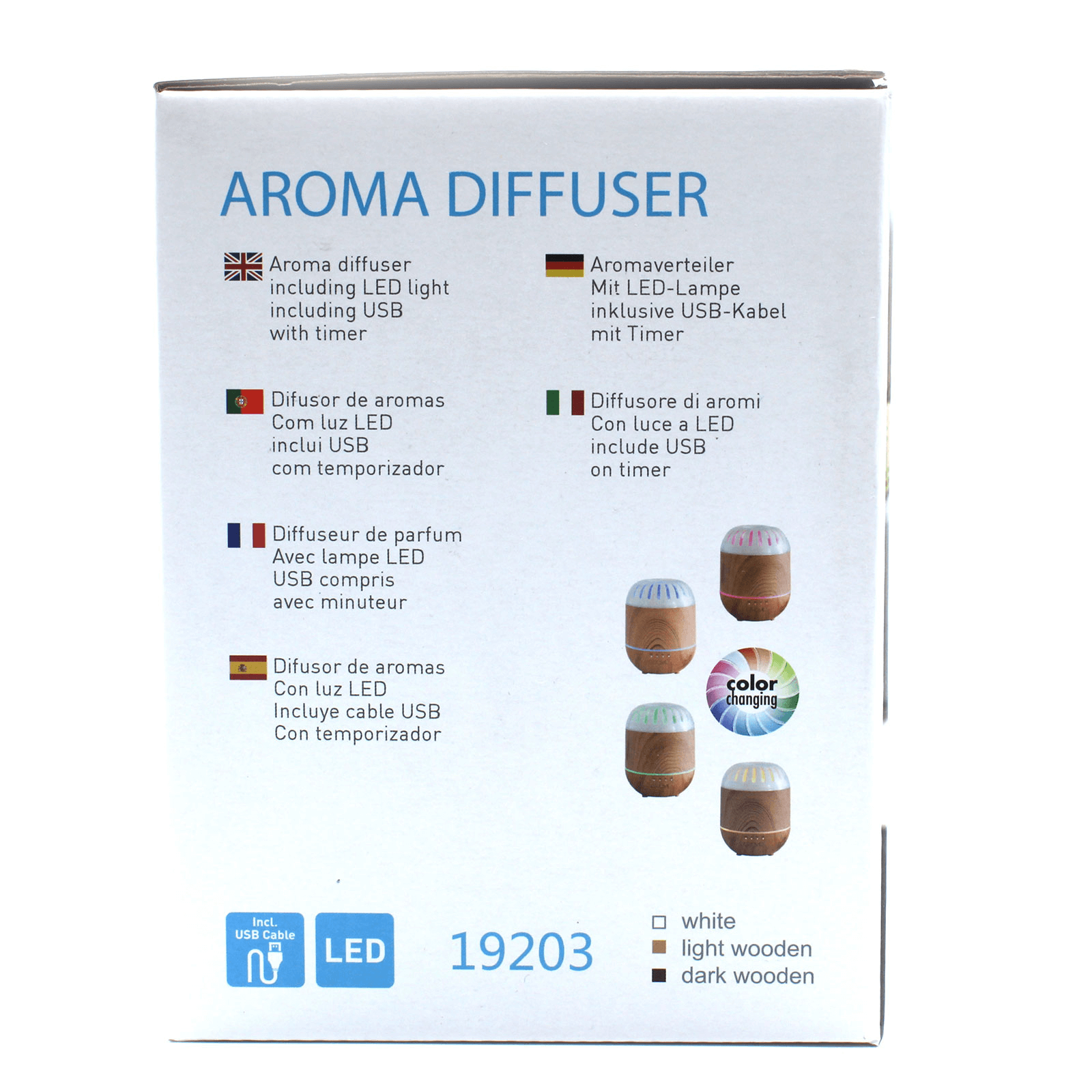 Copenhagen USB Aromatherapy Diffuser, Timer, Auto Shut-Off, Experience tranquility with the Copenhagen Ultrasonic Aromatherapy Diffuser. Features 4 color LED, timer function, and auto shut-off for a relaxing atmosphere.