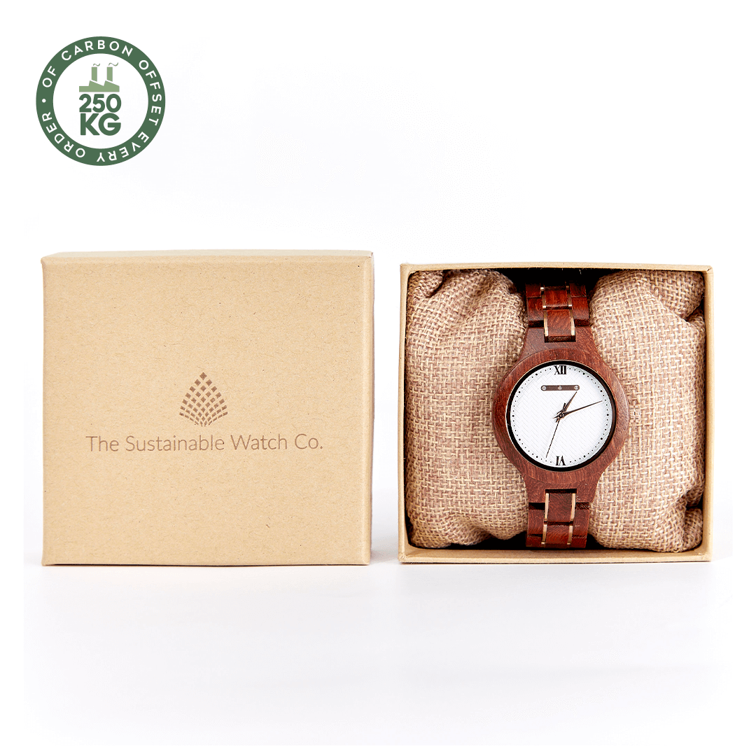 The Magnolia: Handmade Red Sandalwood Watch, Discover The Magnolia, a handmade wood watch for women, crafted from recycled Red Sandalwood. Elegant, sustainable, and one-of-a-kind.