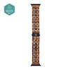 Sustainable Olive Apple Watch Strap - Wooden Band, Upgrade your Apple Watch with the sustainable Olive Strap, made from recycled zebrawood and stainless steel. Stylish & eco-friendly!