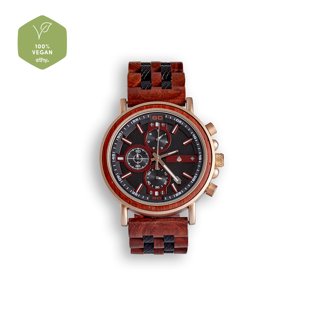 The Redwood Watch | Handmade Eco-Friendly Chronograph, Discover the unique Redwood Watch, crafted from recycled wood for sustainable luxury. A perfect blend of elegance and eco-conscious design.