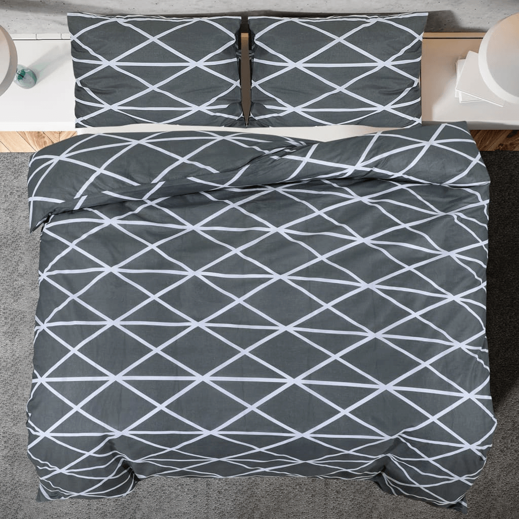 Luxurious Grey Cotton Duvet Cover Set 200x220 cm, Elevate your bedroom with our grey 200x220 cm duvet cover set made from 100% cotton. Enjoy unmatched comfort and style.