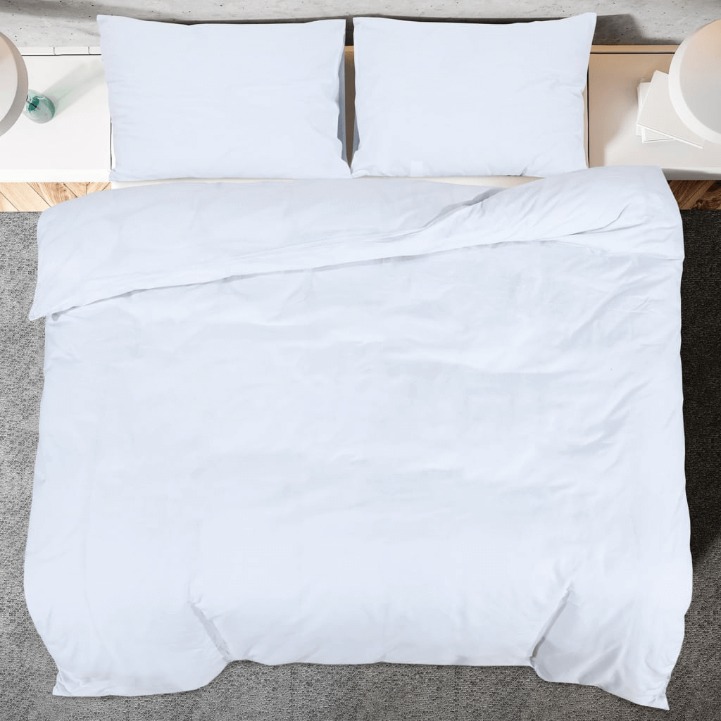 White Duvet Cover Set 140x200 cm - 100% Cotton, Experience ultimate comfort and elegance with our 100% cotton white duvet cover set 140x200 cm. Perfect for a restful night's sleep.