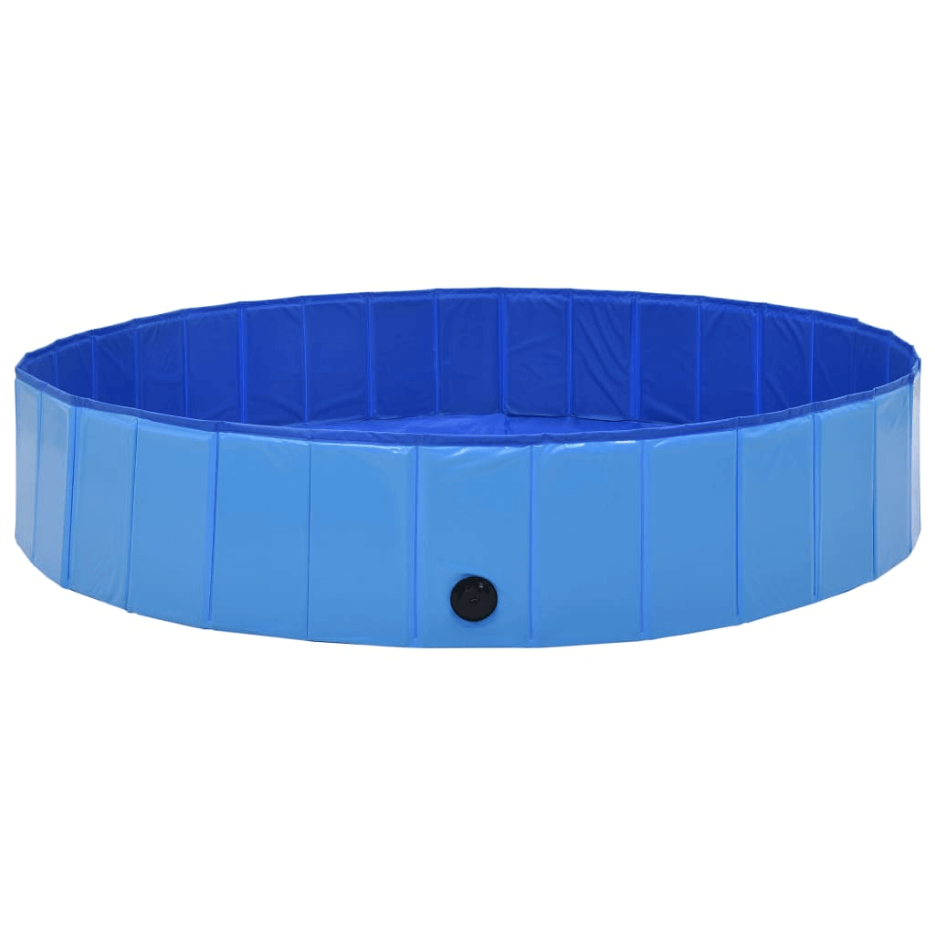 Foldable Dog Pool Blue 160x30cm - Beat the Heat Refresh your pet with our Foldable Dog Pool. Easy storage, anti-slip & perfect for summer. Shop now & keep your dog cool.