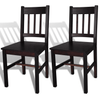 Elegant Dark Brown Dining Chairs - Set of 2, Elevate your dining area with vidaXL's Dark Brown Pinewood Chairs. Sturdy, elegant, and designed for comfort. Perfect for any home decor.