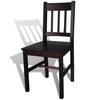 Elegant Dark Brown Dining Chairs - Set of 2, Elevate your dining area with vidaXL's Dark Brown Pinewood Chairs. Sturdy, elegant, and designed for comfort. Perfect for any home decor.