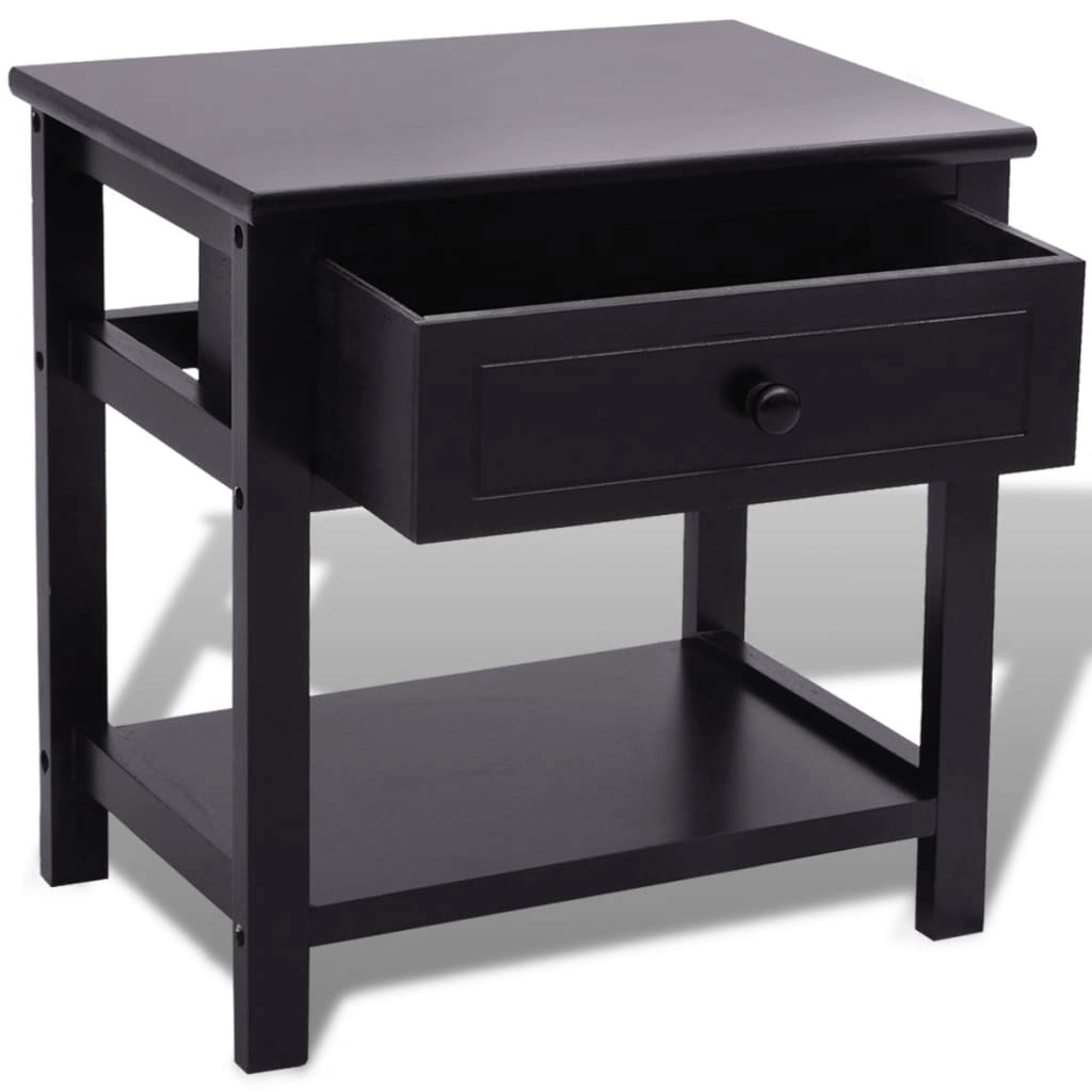 Bedside Cabinet Wood Black - Stylish & Durable Nightstand, Elevate your bedroom decor with our versatile, stylish, and durable black wood bedside cabinet. Perfect as a nightstand, storage cabinet, or side table.