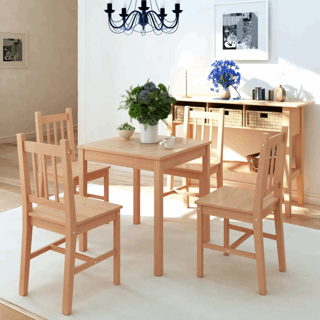 Five Piece Dining Set Pinewood - Stylish and Durable