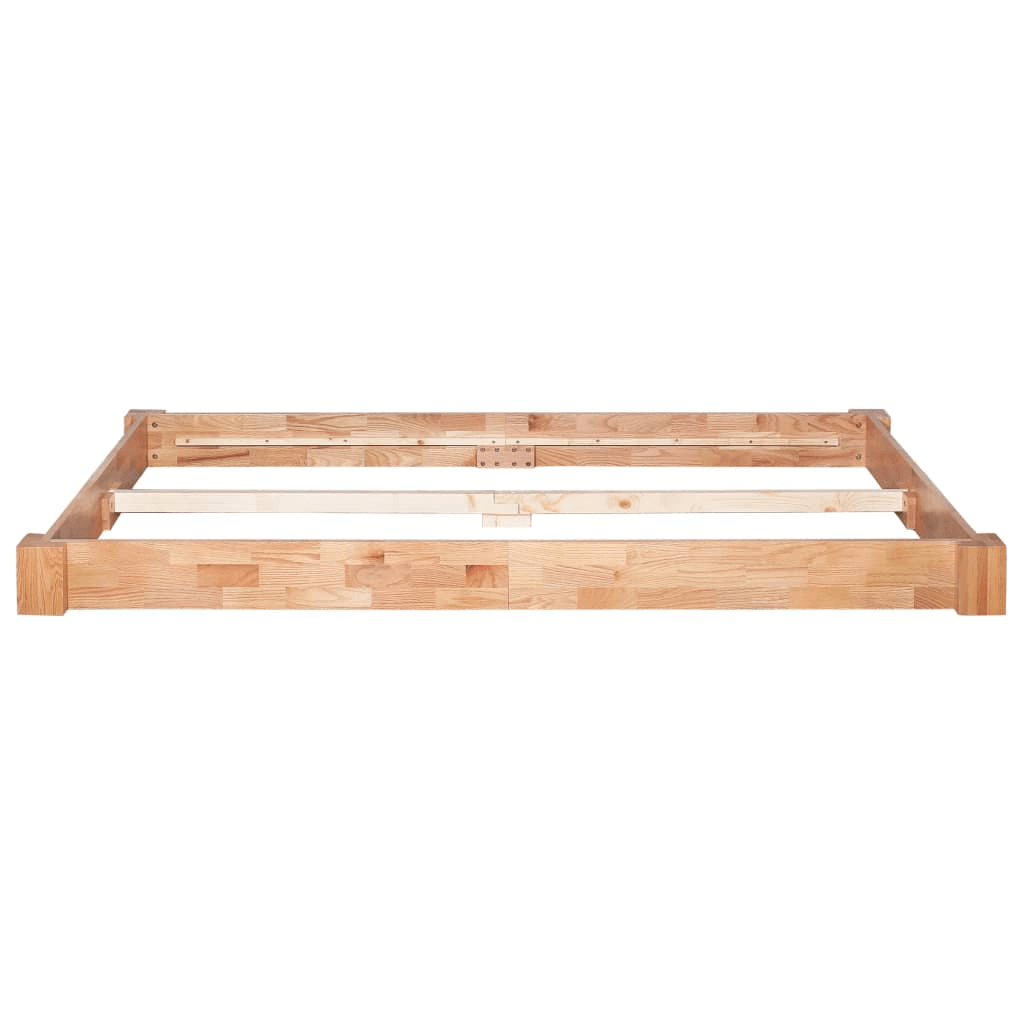 Solid Oak Wood Bed Frame 140x200 cm - Rustic & Sturdy, Elevate your bedroom with the vidaXL Solid Oak Wood Bed Frame. Durable, stylish, and perfect for 140x200 cm mattresses, it adds rustic charm to any decor.