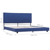 King Size Bed Frame Blue Fabric - Sturdy & Elegant, Upgrade your bedroom with our vidaXL 150x200 cm blue fabric king size bed frame. Stylish, durable, and a perfect centerpiece for any decor.