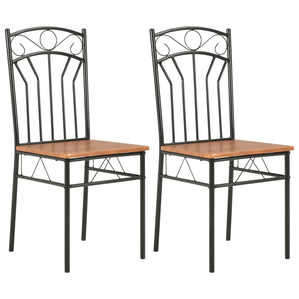 Sleek Dining Chairs 2 pcs - Industrial Style, Elevate your dining with our industrial-style chairs. Perfect blend of MDF durability and sleek design. Ideal for any space.