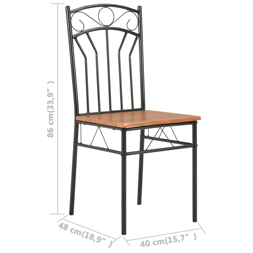 Sleek Dining Chairs 2 pcs - Industrial Style, Elevate your dining with our industrial-style chairs. Perfect blend of MDF durability and sleek design. Ideal for any space.