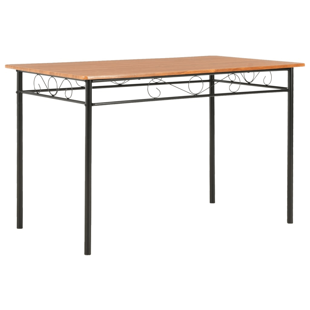 Industrial Style Dining Table - Durable & Easy Care, Upgrade with vidaXL's Industrial Dining Table in Brown. High-quality MDF & steel, elegant, easy-clean surface. Perfect for modern dining areas.