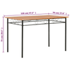 Industrial Style Dining Table - Durable & Easy Care, Upgrade with vidaXL's Industrial Dining Table in Brown. High-quality MDF & steel, elegant, easy-clean surface. Perfect for modern dining areas.