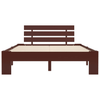 Dark Brown Solid Pine Wood Bed Frame 120x200 cm, Upgrade your bedroom with this 120x200 cm dark brown solid pine wood bed frame. Elegant, durable, and sturdy construction ensures timeless style and comfort.