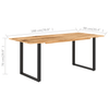 Dining Table 180x90x76 cm Solid Acacia Wood - Rustic Style Enhance Your Dining Experience with the vidaXL Dining Table Add a distinctive touch to your kitchen or dining room with this vidaXL Dining Table.