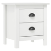 Bedside Cabinet Hill - Set of 2 - White Pine Wood, Modern & timeless, these solid pine wood bedside cabinets in white offer durable storage. Perfect for organizing essentials in a sleek, compact design.