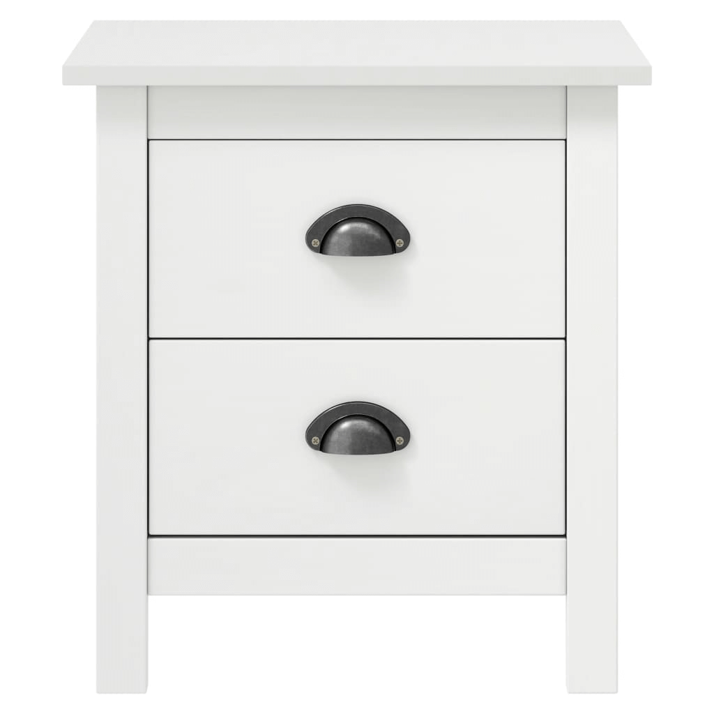 Bedside Cabinet Hill - Set of 2 - White Pine Wood, Modern & timeless, these solid pine wood bedside cabinets in white offer durable storage. Perfect for organizing essentials in a sleek, compact design.