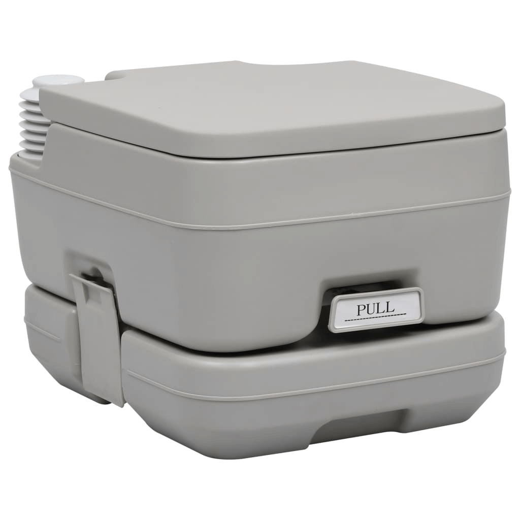 Portable Camping Toilet Grey 10+10 L - Convenient and Sturdy, Introducing the Portable Camping Toilet Grey 10+10 L – the Perfect Companion for Outdoor Adventures. Made from Strong High-Density Polyethylene PP Material.