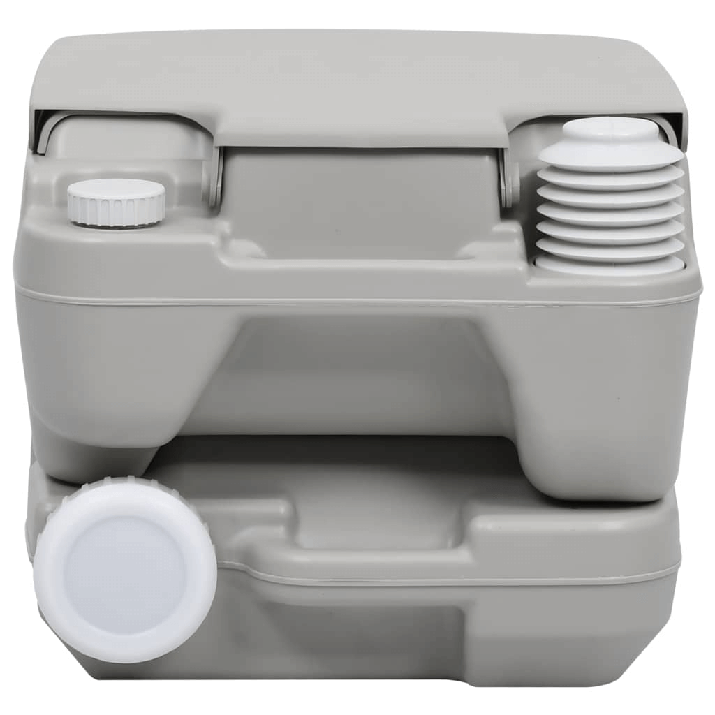 Portable Camping Toilet Grey 10+10 L - Convenient and Sturdy, Introducing the Portable Camping Toilet Grey 10+10 L – the Perfect Companion for Outdoor Adventures. Made from Strong High-Density Polyethylene PP Material.