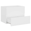 Modern White Bathroom Furniture Set | Engineered Wood, Elevate your bathroom with our sleek white furniture set, featuring a modern sink cabinet, built-in ceramic basin, and elegant mirror for ample storage.