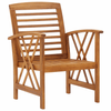 Garden Chairs 2 pcs Solid Acacia Wood - Durable Outdoor Furniture for Your Garden, Patio, and Terrace