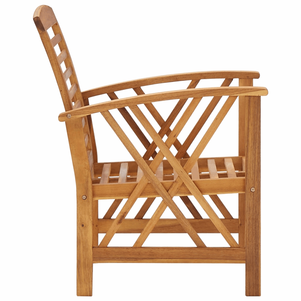 Garden Chairs 2 pcs Solid Acacia Wood - Durable Outdoor Furniture for Your Garden, Patio, and Terrace