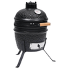 2-in-1 Ceramic Kamado BBQ Grill Smoker - 56 cm Black, Discover versatile outdoor cooking with the 2-in-1 Kamado BBQ Grill Smoker. Grill, bake, smoke, and keep food warm with this ceramic 56 cm grill.