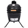 2-in-1 Ceramic Kamado BBQ Grill Smoker - 56 cm Black, Discover versatile outdoor cooking with the 2-in-1 Kamado BBQ Grill Smoker. Grill, bake, smoke, and keep food warm with this ceramic 56 cm grill.